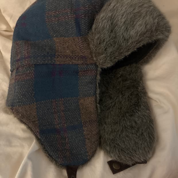 빈티지 체크 군밤모자