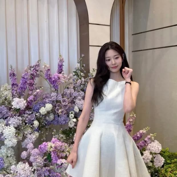 마쥬 트위드 플레어 미니원피스 블랙 36 택 O