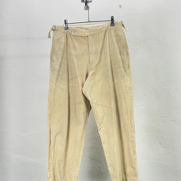 헤리티지 플로스 아이보리 골덴 코듀로이 트라우저 팬츠