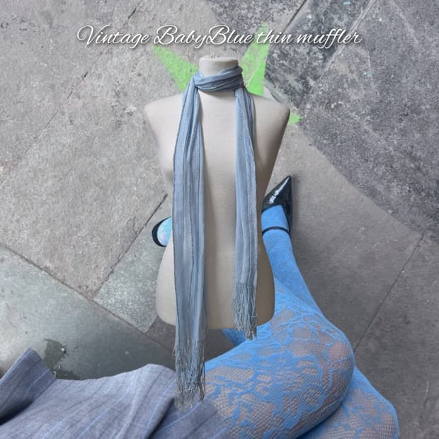 Vintage BabyBlue thin muffler
