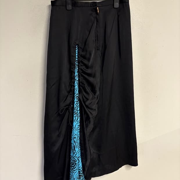 TOGA PULLA Zebra Pattern Ruched Skirt 