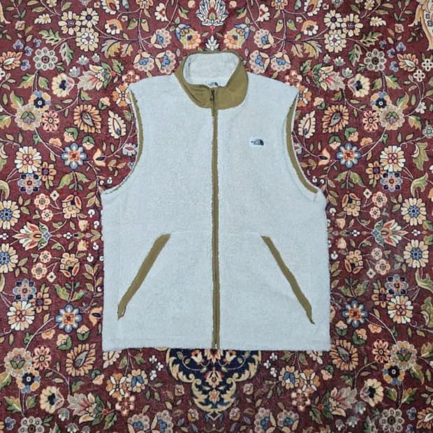 [노스페이스] 뽀글이 보아 플리스 베스트 (조끼) / 아이보리 / XL