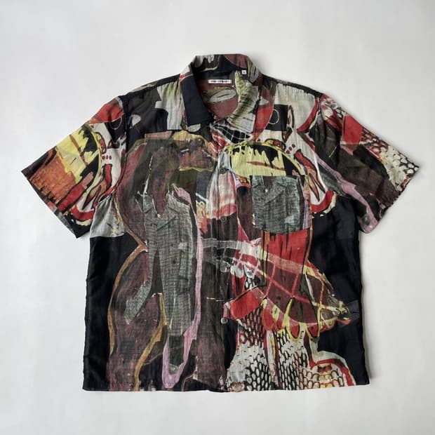 OUR LEGACY 오픈카라 셔츠 peace crowd