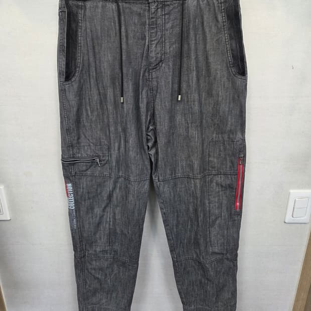 후부 빈티지 올드스쿨 밴딩 데님팬츠 대략 34 테이퍼드핏