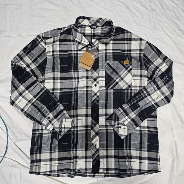 노스페이스 체크 셔츠 XL