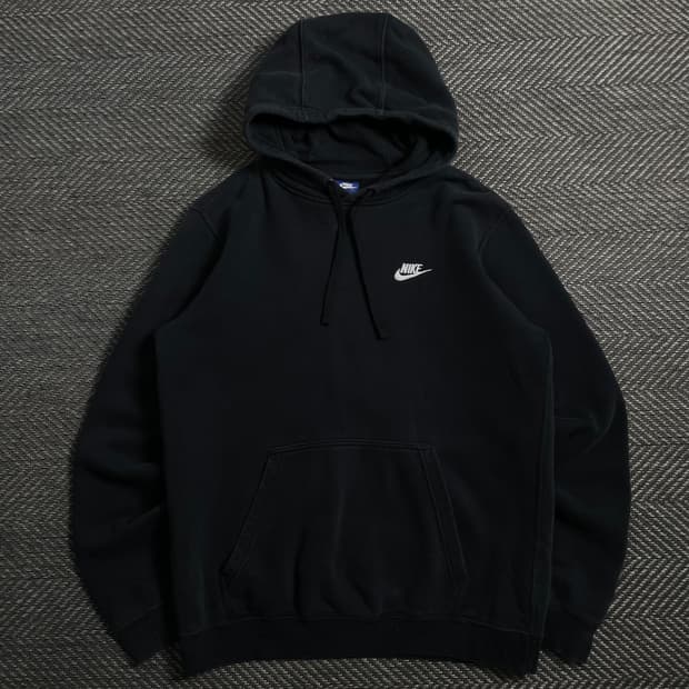 나이키 스우시로고 후드 티셔츠 블랙 o 4342