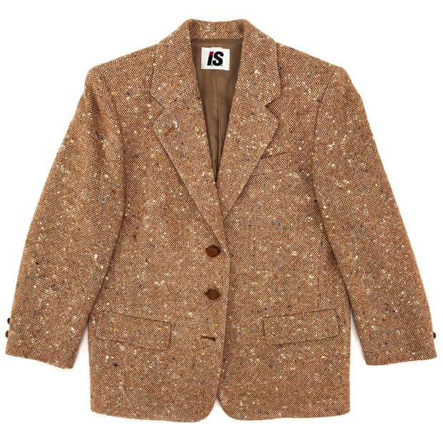 I. S Wool Tweed Tailored Jacket/ 40