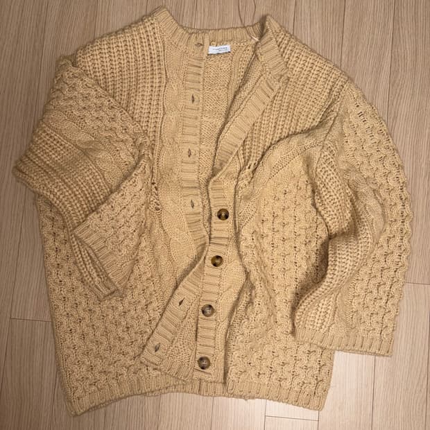 꽈배기 니트 가디건