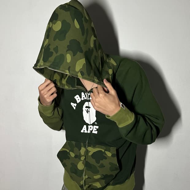 BAPE Original Camo Detail Zip Hoodie