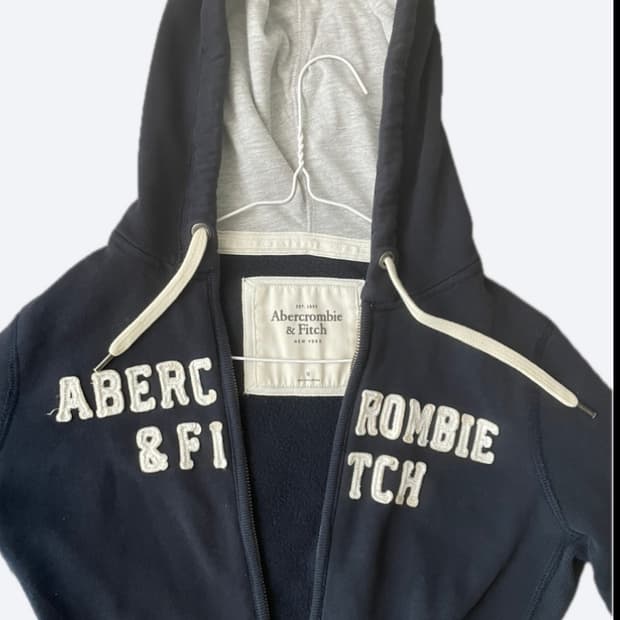 아베크롬비 슬림핏 네이비 후드집업 (woman)