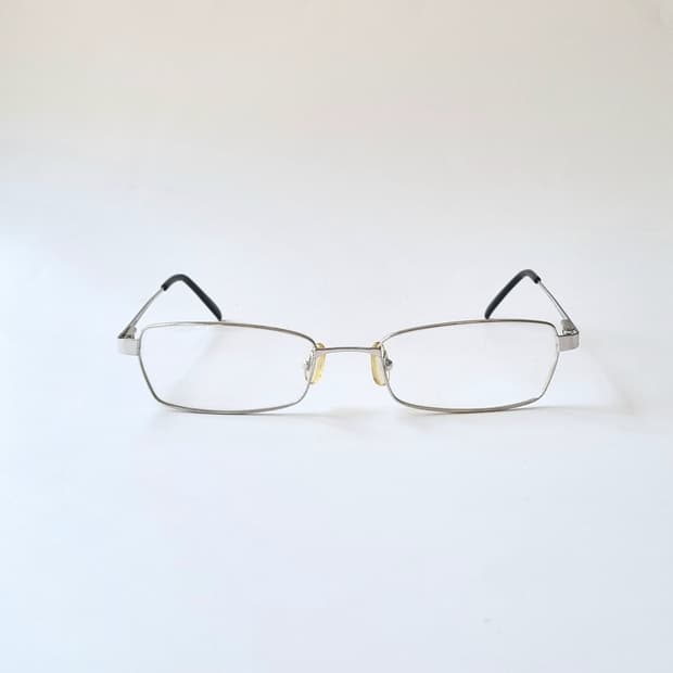 데드스탁 Y2K 오피스 사이렌 무드 실버 스퀘어 안경테 1721
