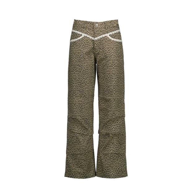 셋업이엑스이 LEOPARD LACE PANTS / BEIGE