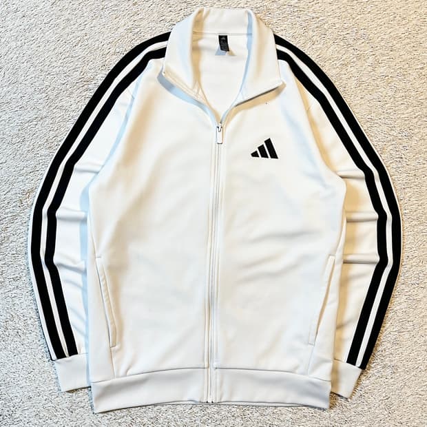 아디다스 ADIDAS 삼각로고 트랙탑 져지 화이트