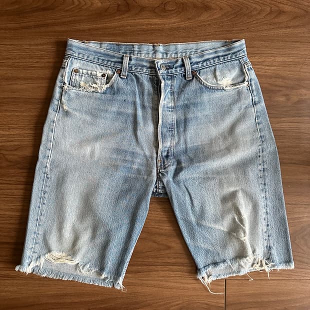 80s 미제 빈티지 리바이스 501xx 컷오프 반바지