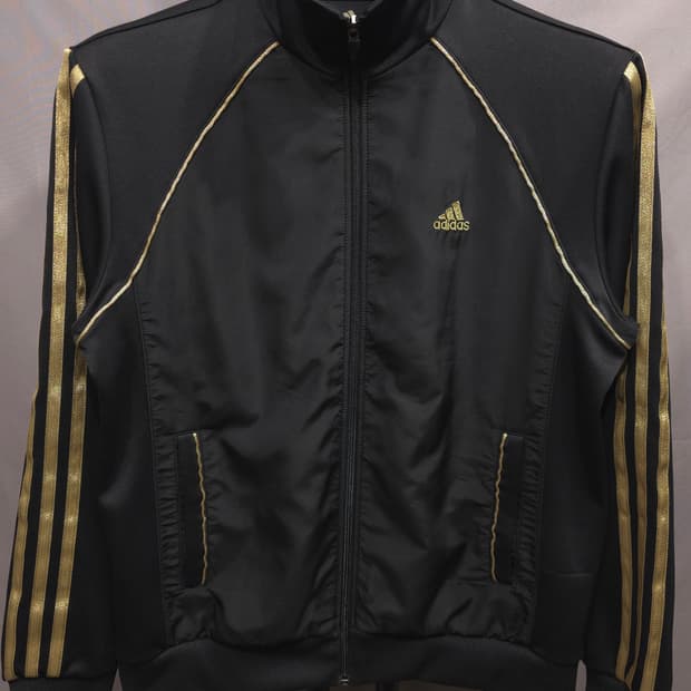 아디다스 블랙 골드 트랙탑 자켓 95(100)