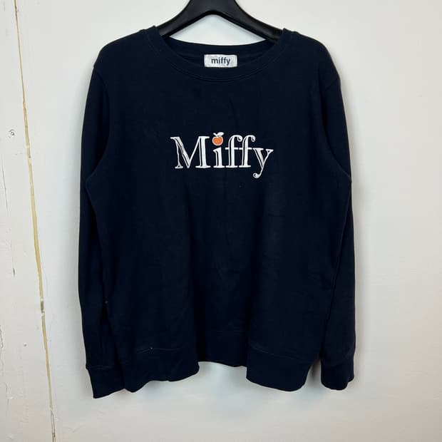 T103 MIFFY 모리/러블리/펑크/Y2K 캐릭터자수 맨투맨 LL