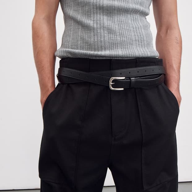 렉토 더블랩 벨트 블랙