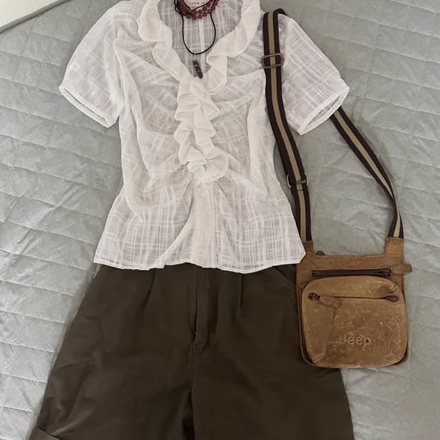 2000s Jeep leather shoulder bag 가죽 숄더 백