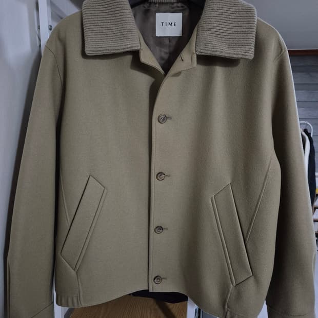 타임옴므 울 블루종 자켓 105