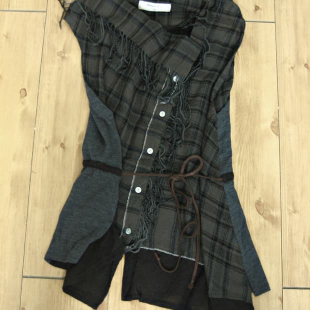 [MERVEILLE H.] check hippy vest