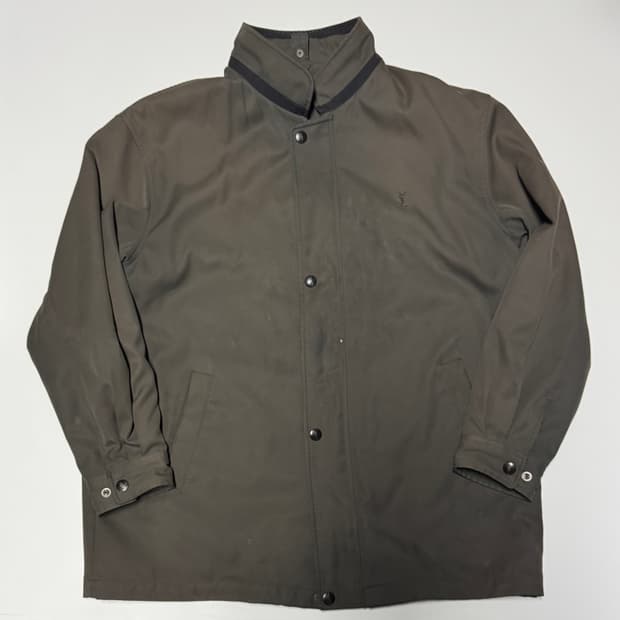 정품 입생로랑 YSL 뿌르 옴므 폴리쉘 사파리 자켓 XL 카키