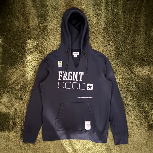 [XL] 컨버스 X 프라그먼트 디자인 콜라보 컷오프 후디 네이비