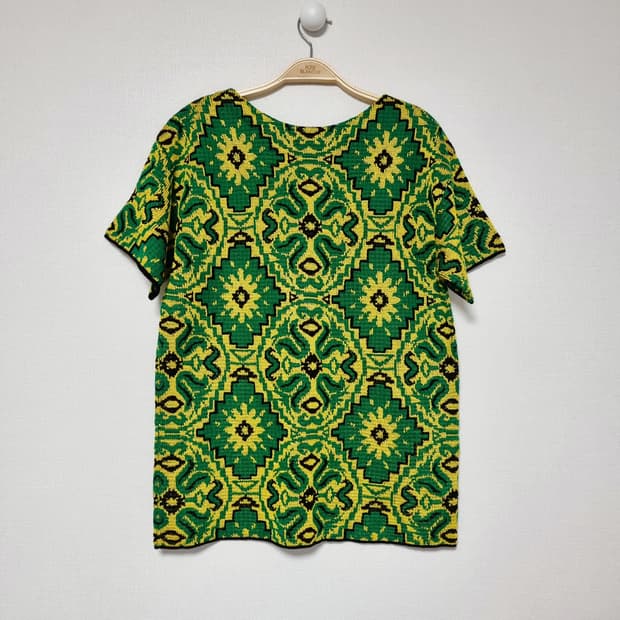 드리스 반 노튼 자수 니트 숏슬리브 반팔티 (55-66) 상태최상/1회착