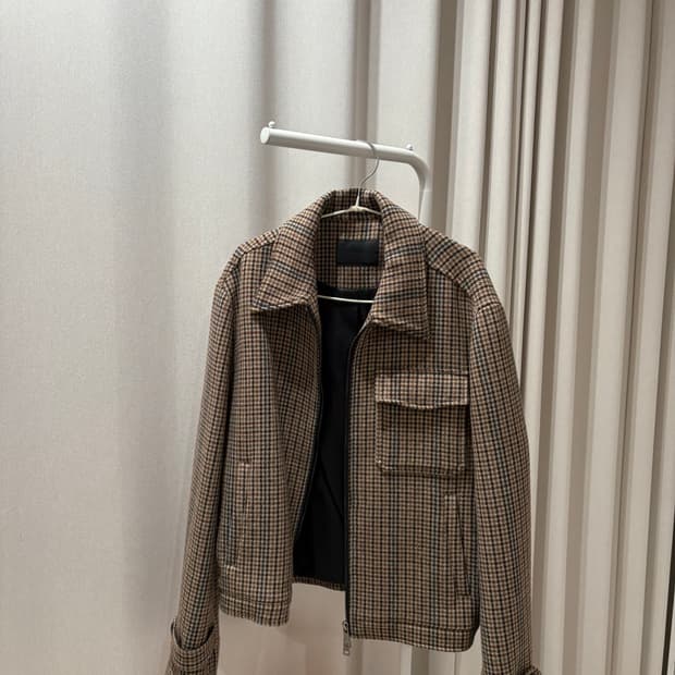 MNGU 밍구 체크 블루종 자켓