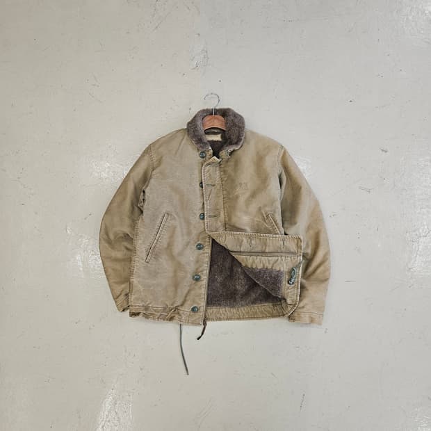 40's U.S.NAVY USN 미해군 N-1 덱자켓 빈티지 M 95