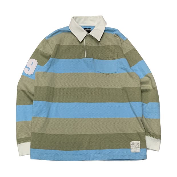 2000s 스투시 1989 월드투어 리바이벌 럭비 셔츠