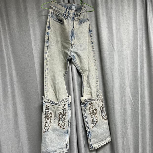 와이프로젝트 카우보이 커프스 데님 진