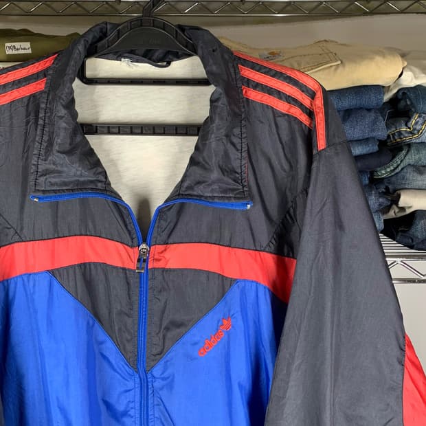 [XL] 90's 올드스쿨 아디다스 배색 바람막이