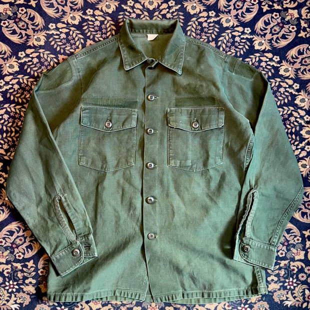 70s US Army OG-107 셔츠