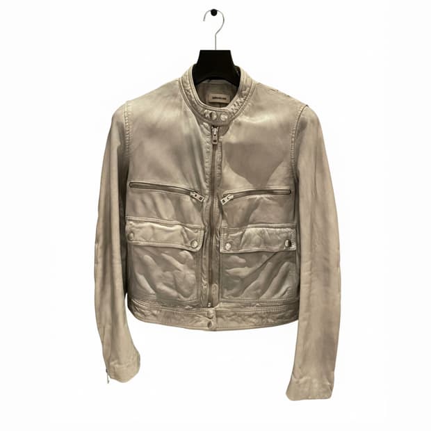 Zadig & Voltaire 자딕앤볼테르 레더자켓 그레이민트