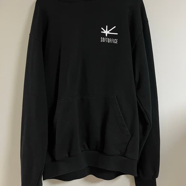 Soft office black hoodie