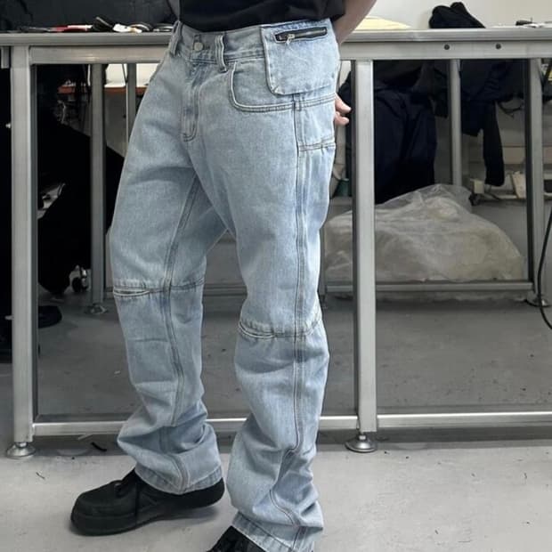 MPA Bag pants steel blue M 사이즈 