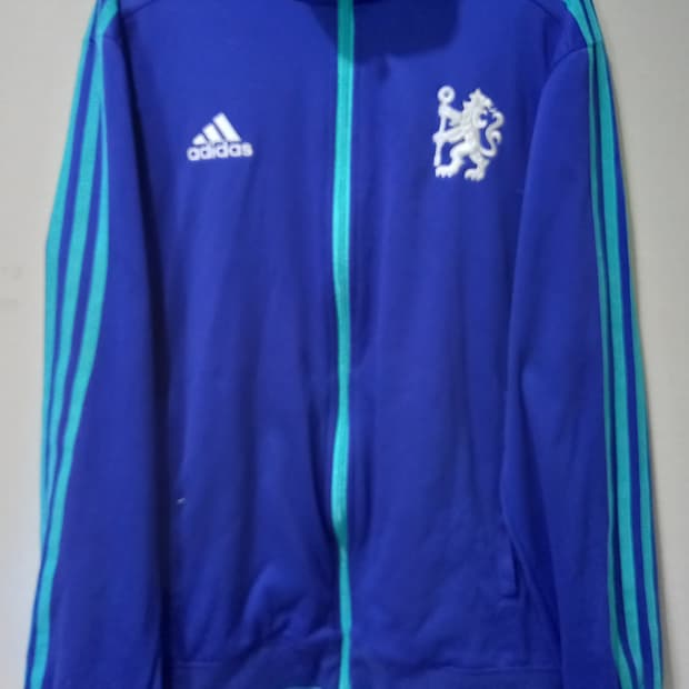 아디다스 첼시 블루 트랙탑 저지 져지집업 100/L
