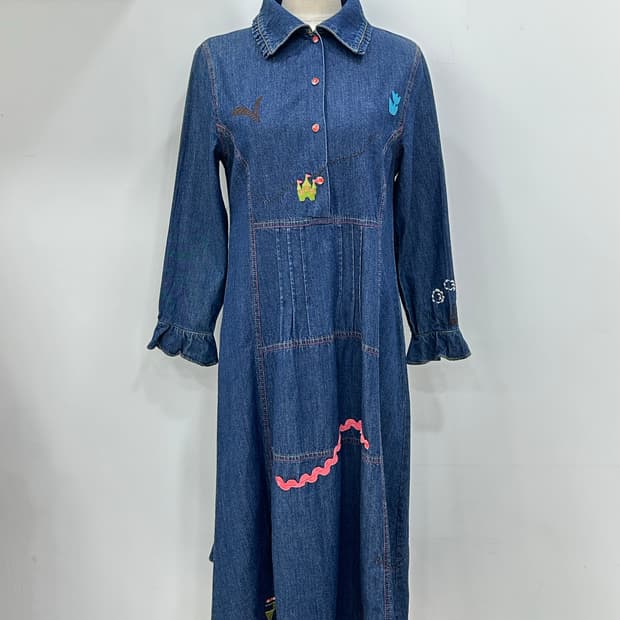 오일릴리 청 원피스