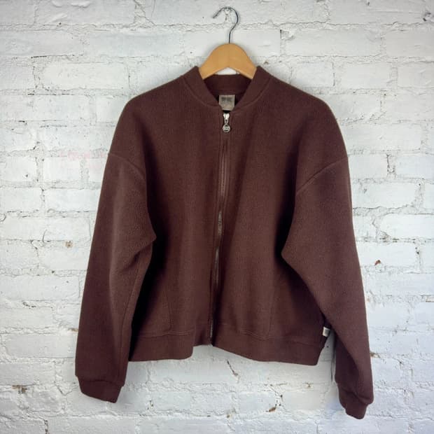 러셀 애슬레틱 플리스 집업 자켓 브라운