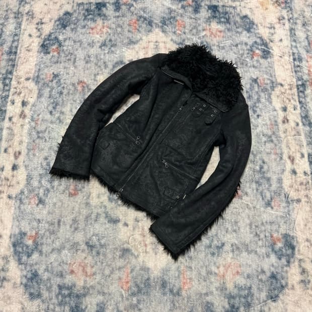 Unknown vkei trimming fur jacket