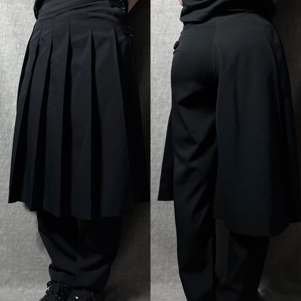 Robe de Chambre layered Skirt Pants