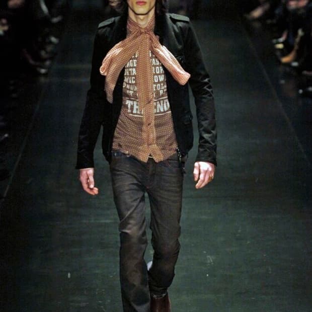 디올옴므 AW05 녹워싱 지퍼 부츠컷 데님