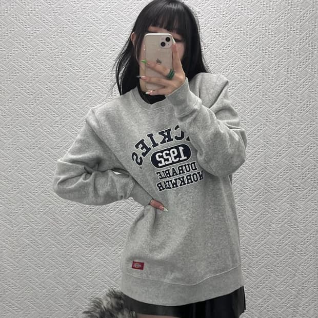 디키즈 빈티지 모던 캐주얼 아치로고 기모 맨투맨 XL C09113