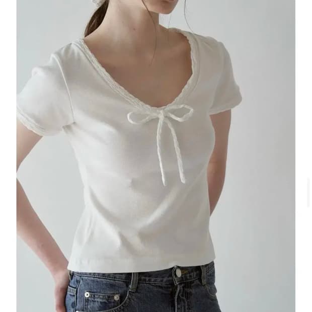 새상품) 쟈습 클라우드 리본 티셔츠 cloud ribbon t-shirt