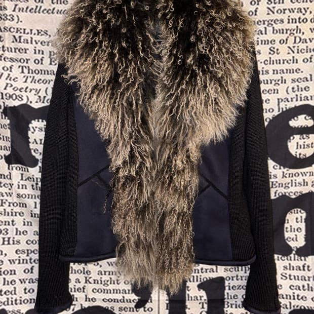 Vkei knit fur jacket