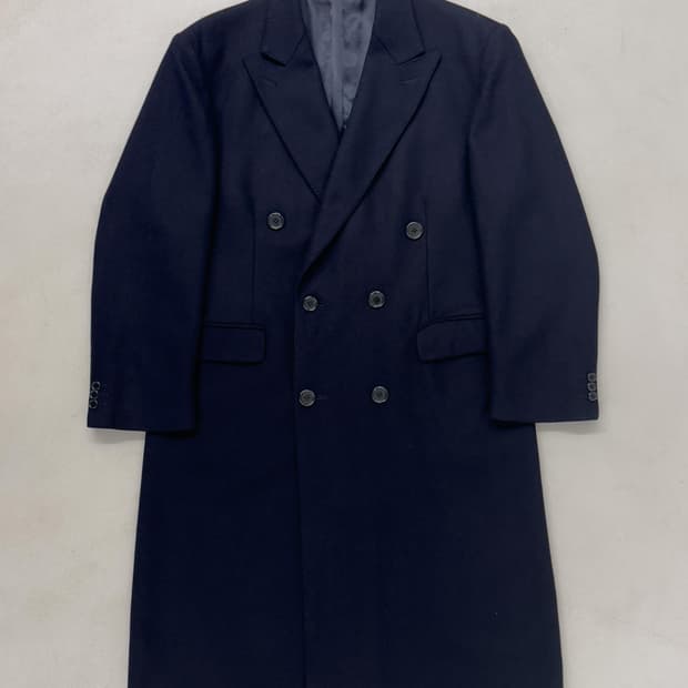 올드 버버리 더블 헤링본 코트