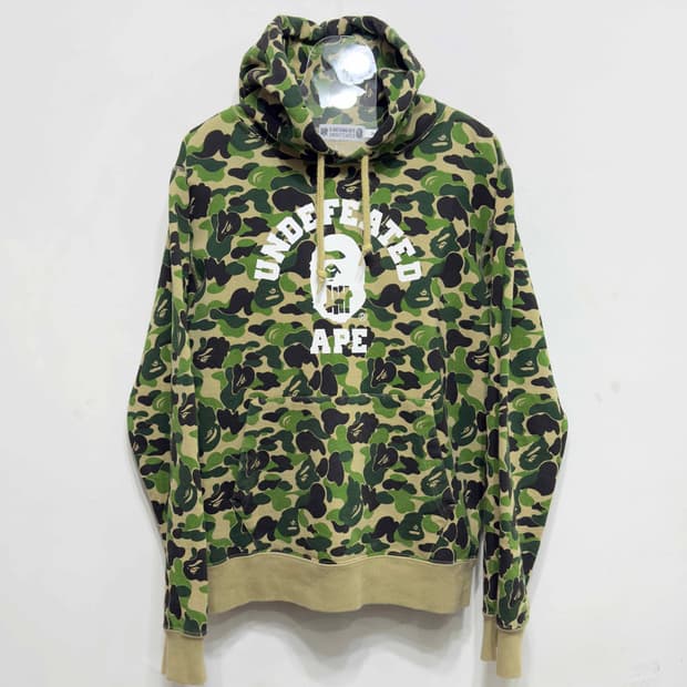 Bape X Undefeated 카모 후드 티셔츠