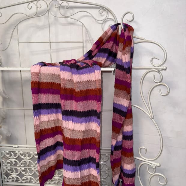 Missoni mixed pink purple maxi muffler