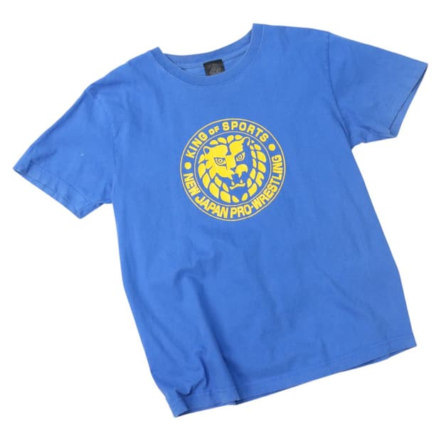 신일본프로레슬링 NJPW 라이온 로고 72 백프린팅 반팔티셔츠 (L)