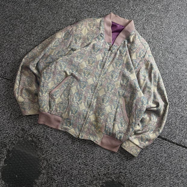 90s 빈티지 에스닉 패턴 아카이브 스윙톱 자켓 5154